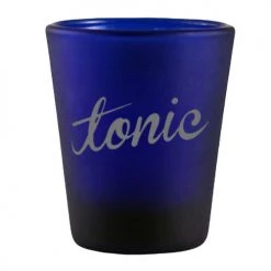 BarProducts.com 1.75oz Custom BarConic® Dark Blue Frosted Shot Glass