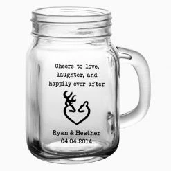 BarProducts.com 12 Oz Custom BarConic® Mason Jar With Handle PRODUCT DESIGNER