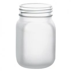 BarProducts.com BarConic® Frosted Mason Jar Mug Glass W/ No Handle - 12 Oz BAR SUPPLIES
