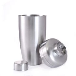 BarProducts.com BAR TOOLS 3 Piece Stainless Steel Flat Top Cocktail Shakers