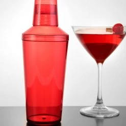 BarProducts.com 3-Piece Cocktail Shaker - Plastic - 16 Ounce Clearance