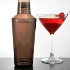 BarProducts.com 3-Piece Cocktail Shaker - Plastic - 16 Ounce Clearance