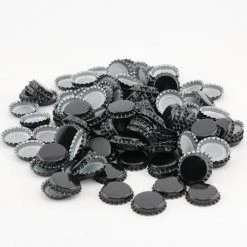 BarProducts.com Crown Beer Bottle Caps - Black - Pack Of 144