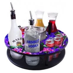 BarProducts.com Wood VIP Bottle Service Tray - 18 Inch - Choose Your Pattern