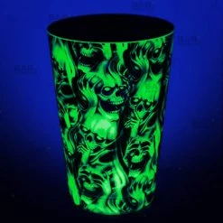 BarProducts.com Cocktail Shaker Tin - Printed Designer Series - 18oz Weighted - NEON GREEN Evil