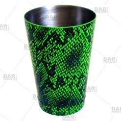BarProducts.com Cocktail Shaker Tin - Printed Designer Series - 18oz Weighted - NEON GREEN Snake Skin 4 BarProducts.com Cocktail Shaker Tin - Printed Designer Series - 18oz Weighted - NEON GREEN Snake Skin