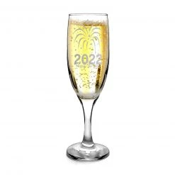 BarProducts.com New Years Champagne Glass - 2022 - 7.5 Oz Flute 5 BarProducts.com New Years Champagne Glass - 2022 - 7.5 Oz Flute