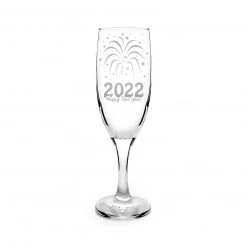 BarProducts.com New Years Champagne Glass - 2022 - 7.5 Oz Flute