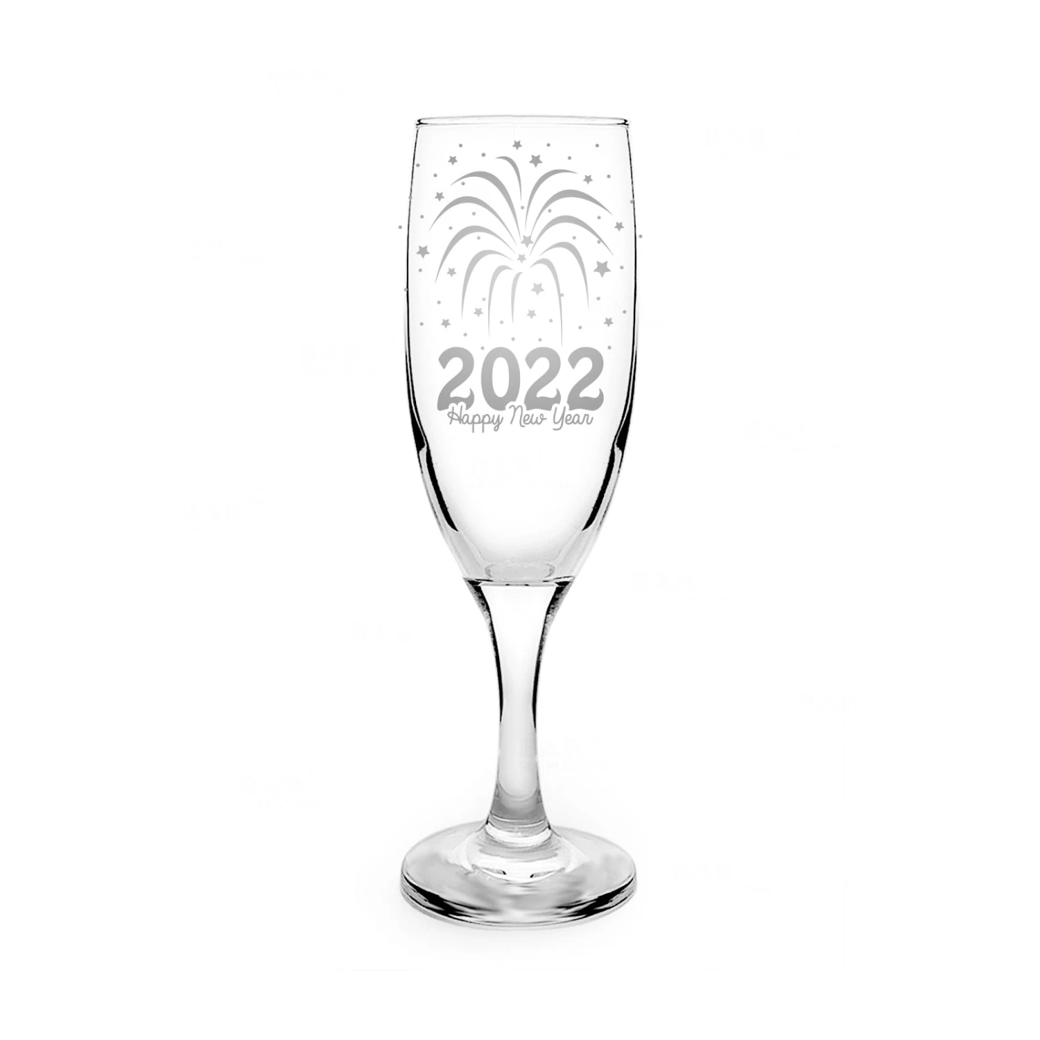 2022ChampagneGlass-HAPPYNEWYEAR-7.jpg BarProducts.com New Years Champagne Glass - 2022 - 7.5 Oz Flute