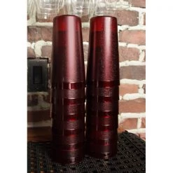 BarProducts.com BarConic® Red Stackable Pebbled Tumblers - 12 Pack