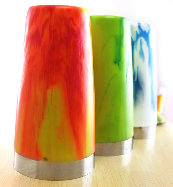 28-oz-swirl-vinyl-cocktail-shakers-main.jpg BarProducts.com Cocktail Shaker Tin - Vinylworks Swirl 28 Ounce - Color Options