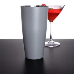 BarProducts.com “Textured Shadow Gray” 28 Oz. Weighted Cocktail Shaker Tin