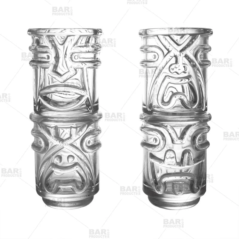 2oz-clear-tiki-stacking-shots-bpc-800.jpg BarProducts.com Clear Stacking Tiki Shot Glasses (2oz) - Set Of 4 BAR SUPPLIES