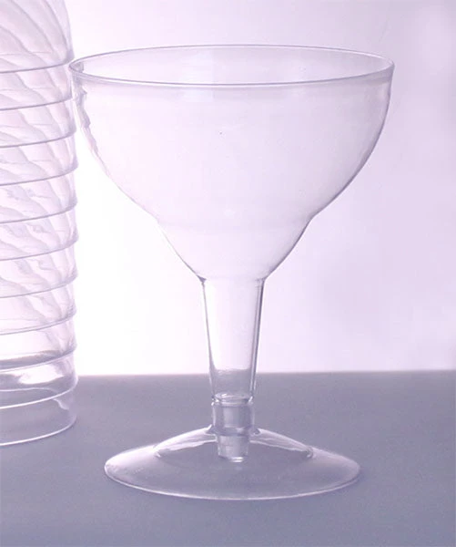 2pc-plastic-margarita-glass.jpg BarProducts.com Plastic (Polystyrene) Margarita Glass - 6 Ounce (sleeve Of 12) Drinkware