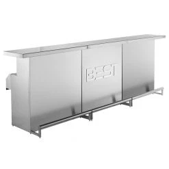 BarProducts.com Stainless Steel Portable Bar With 3D Holographic Lighting And Integrated Ice Bin BAR EQUIPMENT