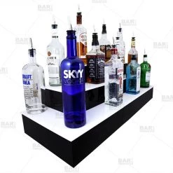 BarProducts.com BAR DECOR BarConic® LED Liquor Bottle Display Shelf - Outside Corner - 3 Steps - Black 10 BarProducts.com BAR DECOR BarConic® LED Liquor Bottle Display Shelf - Outside Corner - 3 Steps - Black