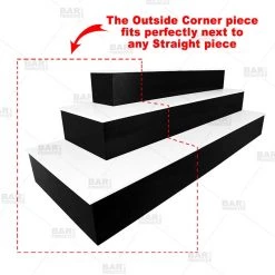 BarProducts.com BAR DECOR BarConic® LED Liquor Bottle Display Shelf - Outside Corner - 3 Steps - Black 5 BarProducts.com BAR DECOR BarConic® LED Liquor Bottle Display Shelf - Outside Corner - 3 Steps - Black