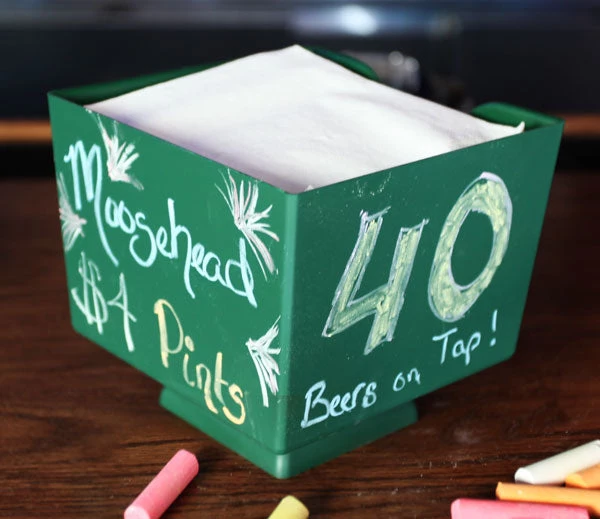 3-way-napkin-caddy-bar-supplies-chalk.jpg BarProducts.com Napkin Caddy - 3-Way - Color Options