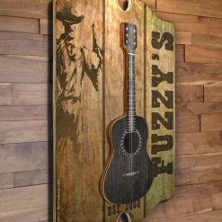 BarProducts Handcrafted 3D Wooden Guitar Tavern Sign - Country Theme 4 BarProducts Handcrafted 3D Wooden Guitar Tavern Sign - Country Theme