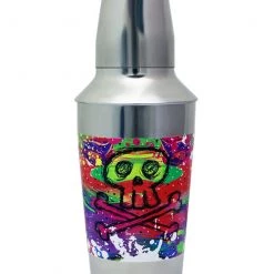 BarProducts.com Designer 16oz. Cocktail Shaker - 3 Piece - Painted Skull