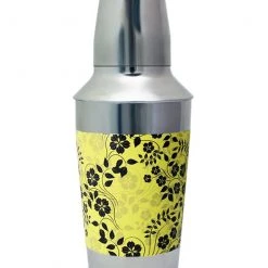 BarProducts.com Cocktail Shakers Designer 16oz. Cocktail Shaker - 3 Piece - Yellow Floral