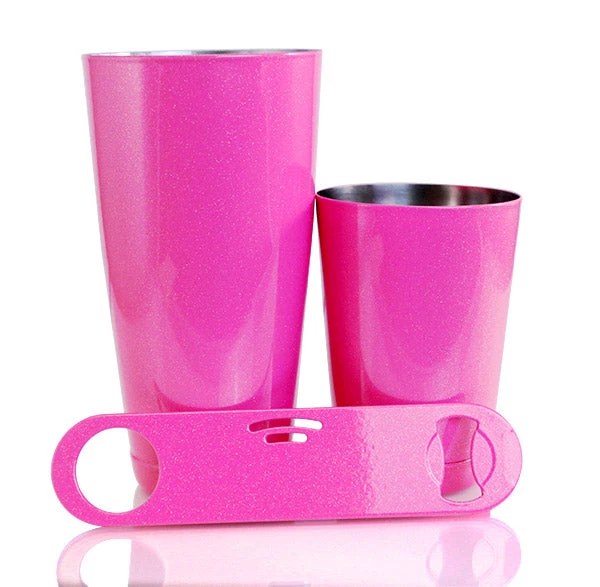 3pc-pink-gliter-set-w-strain-blade_2.jpg BarProducts.com 3 Piece Bar Set With StrainBlade® Bottle Opener BAR TOOLS