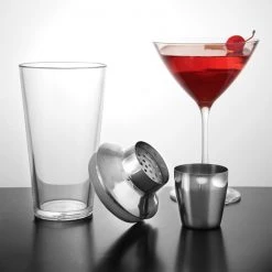 BarProducts.com BAR TOOLS 3 Piece Plastic Mixing Glasses W/ Stainless Steel Midsections - 16 Ounce - Color Options