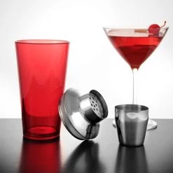 BarProducts.com BAR TOOLS 3 Piece Plastic Mixing Glasses W/ Stainless Steel Midsections - 16 Ounce - Color Options