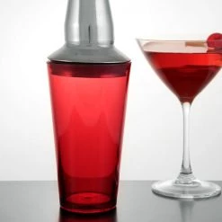 BarProducts.com BAR TOOLS 3 Piece Plastic Mixing Glasses W/ Stainless Steel Midsections - 16 Ounce - Color Options