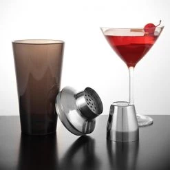 BarProducts.com BAR TOOLS 3 Piece Plastic Mixing Glasses W/ Stainless Steel Midsections - 16 Ounce - Color Options