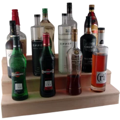 BarProducts Handcrafted Woodshop Made In The USA Wooden Liquor Bottle Shelves - Handcrafted In The USA - 24" - Options Available