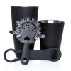 BarProducts.com Bartending Set With V-Rod And 18 Ounce Shaker Tin – 4 Piece Black Grip