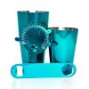 BarProducts.com Bartending Set With Speed Opener And 18 Ounce Shaker Tin – 4 Piece Candy Teal 1 BarProducts.com Bartending Set With Speed Opener And 18 Ounce Shaker Tin – 4 Piece Candy Teal