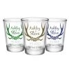 BarProducts.com CUSTOMIZABLE - 1.75oz Clear Wedding Shot Glass - Antlers (Version 2) BAR SUPPLIES