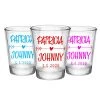 BarProducts.com CUSTOMIZABLE - 1.75oz Clear Wedding Shot Glass - Heart Arrow