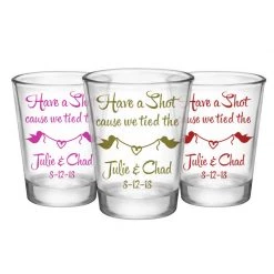 BarProducts.com BAR SUPPLIES CUSTOMIZABLE - 1.75oz Clear Wedding Shot Glass - Bird Knot