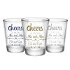 BarProducts.com CUSTOMIZABLE - 1.75oz Clear Wedding Shot Glass - Cheers BAR SUPPLIES