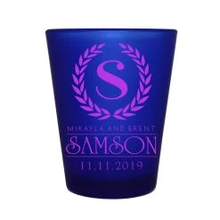 BarProducts.com CUSTOMIZABLE - 1.5oz Blue Frosted Shot Glass - Crest BAR SUPPLIES 4 BarProducts.com CUSTOMIZABLE - 1.5oz Blue Frosted Shot Glass - Crest BAR SUPPLIES