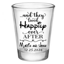 BarProducts.com BAR SUPPLIES CUSTOMIZABLE - 1.75oz Clear Shot Glass - Happily Ever After