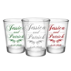 BarProducts.com CUSTOMIZABLE - 1.75oz Clear Wedding Shot Glass - Simplistic BAR SUPPLIES
