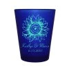 BarProducts.com BAR SUPPLIES CUSTOMIZABLE - 1.5oz Blue Frosted Shot Glass - Sunflower