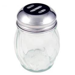 BarProducts.com Clear Swirl Shaker Perforated Top - Pizza Cheese/Red Pepper Shakers