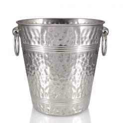 BarProducts.com Stainless Steel Hammered Ice Bucket And Stand (Sold Separately) BAR SUPPLIES