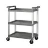 BarProducts.com Utility Cart - Plastic 3-Tier - Gray SPECIAL COLLECTIONS
