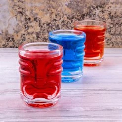 BarProducts.com SPECIAL COLLECTIONS BarConic® Tiki Shot Glass Set - Stackable - 12 Pack