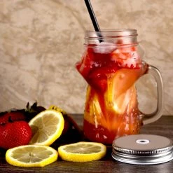 BarProducts.com BarConic® Fox Mason Jar With Handle - 16 Ounce SPECIAL COLLECTIONS