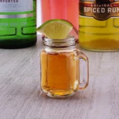 BarProducts.com SPECIAL COLLECTIONS BarConic® Mini Mason Jar Shot Glass With Handle - 1.25 Ounce
