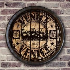 BarProducts.com BAR DECOR Venice Stamp Barrel Top Tavern Sign 4 BarProducts.com BAR DECOR Venice Stamp Barrel Top Tavern Sign