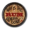 BarProducts Handcrafted Why Is The Rum Always Gone Barrel Top Tavern Sign Woodshop Made In The USA