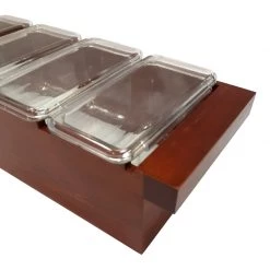 BarProducts.com BarConic® Hazel Wood Condiment Holder - Size Options SPECIAL COLLECTIONS